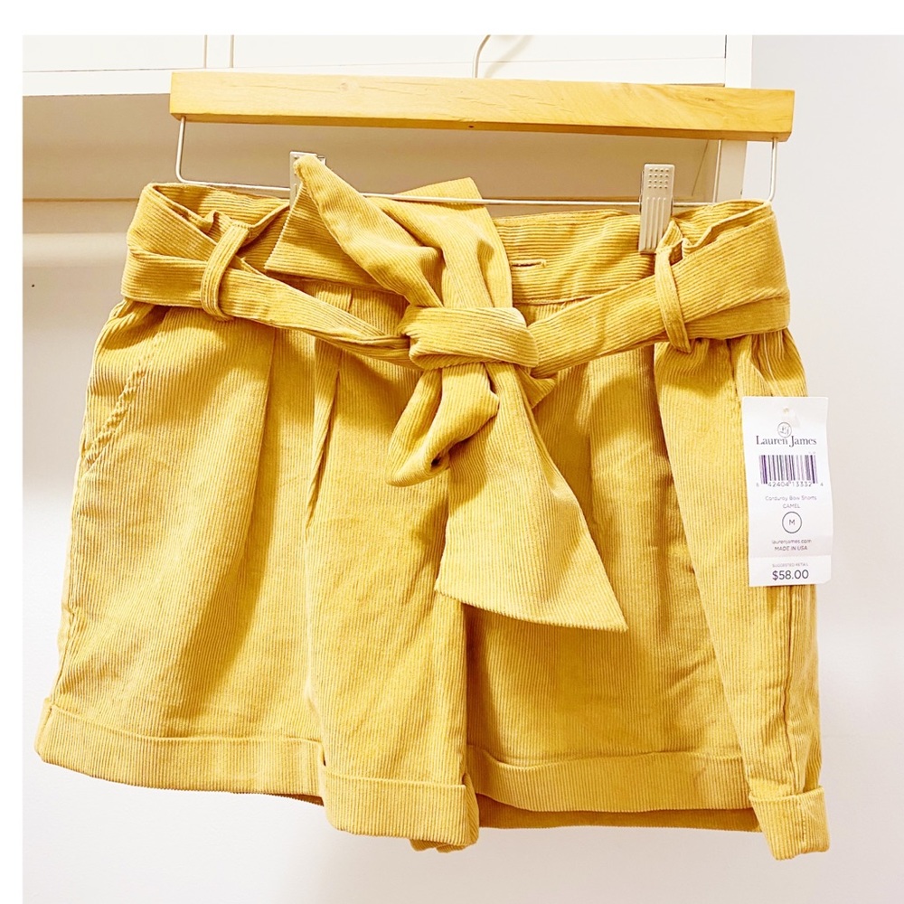 Lauren James seersucker bow shorts